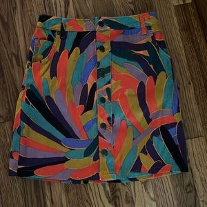 Farm for Anthropologie corduroy skirt